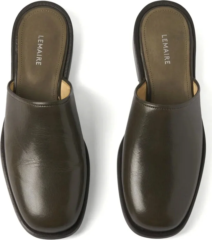 Square-Toe Leather Mules - Image 5