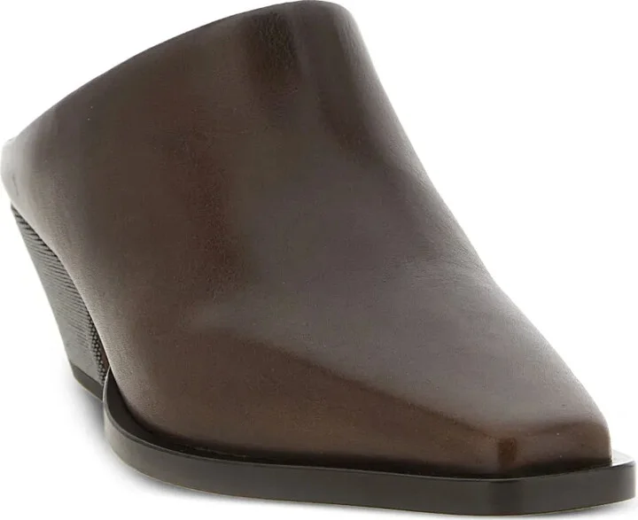Square-Toe Leather Mules - Image 2