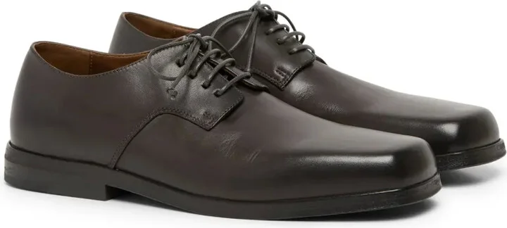 Square-Toe Leather Oxford Shoes - Image 2
