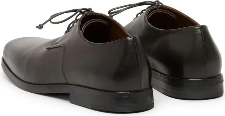 Square-Toe Leather Oxford Shoes - Image 3