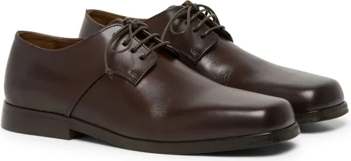 Square-Toe Leather Oxford Shoes - Image 2