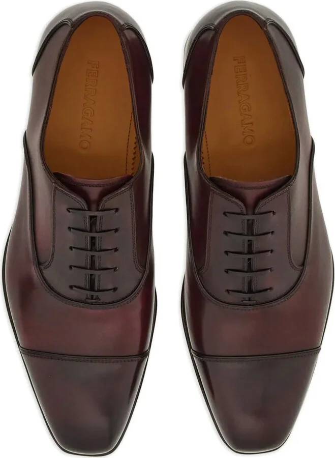Square-Toe Leather Oxford Shoes - Image 4
