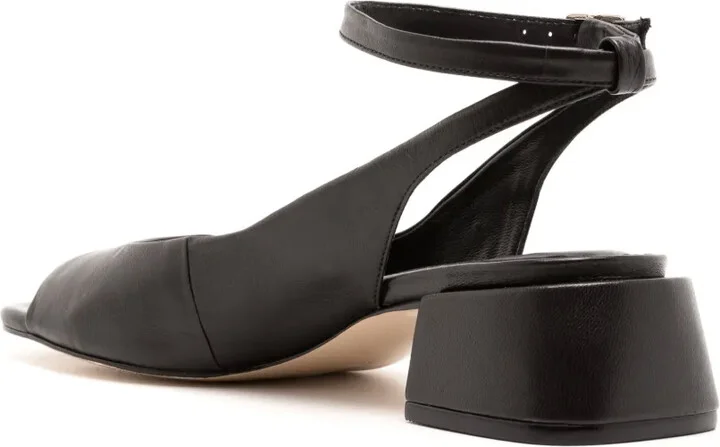 Square-Toe Leather Sandals - Image 3