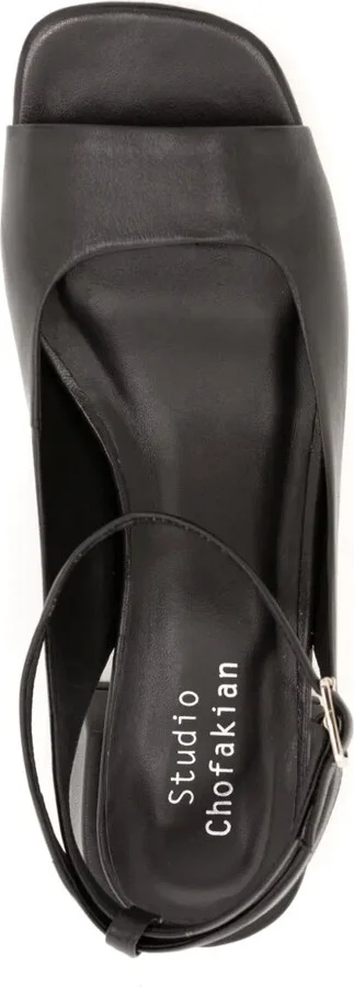 Square-Toe Leather Sandals - Image 4