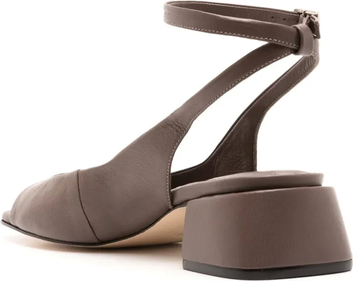 Square-Toe Leather Sandals - Image 3