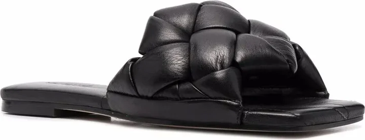 Square-Toe Leather Sandals - Image 2