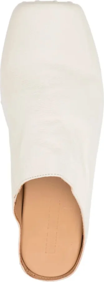 Square-Toe Leather Slippers - Image 4