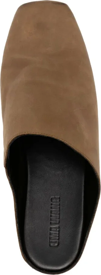 Square-Toe Leather Slippers - Image 4