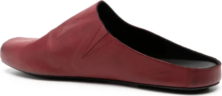Square-Toe Leather Slippers - Image 3