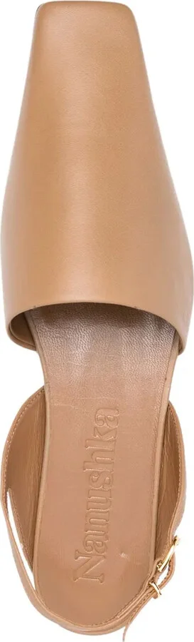 Square-Toe Leather Slippers - Image 4