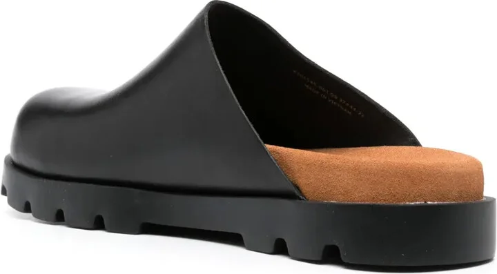 Square-Toe Leather Slippers - Image 3
