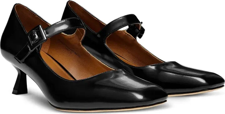 Square-Toe Mid-Heel Pumps - Image 2