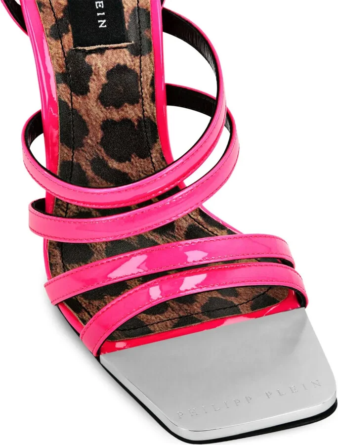 Square-Toe Patent Leather Sandals - Image 4