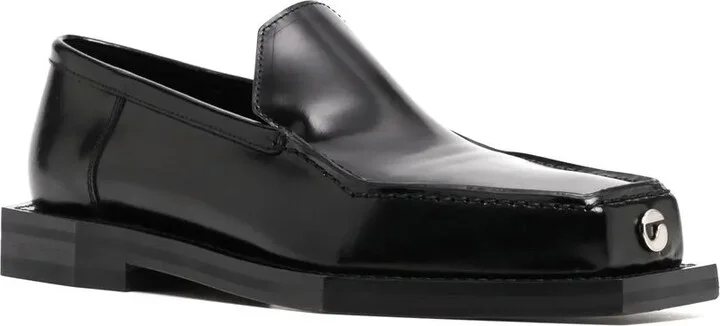 Square-Toe Polished-Finish Loafers - Image 2