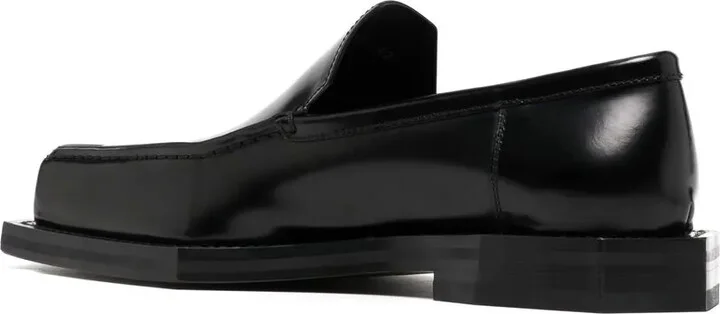 Square-Toe Polished-Finish Loafers - Image 3