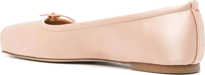 Square-Toe Satin Ballerina Shoes - Image 3