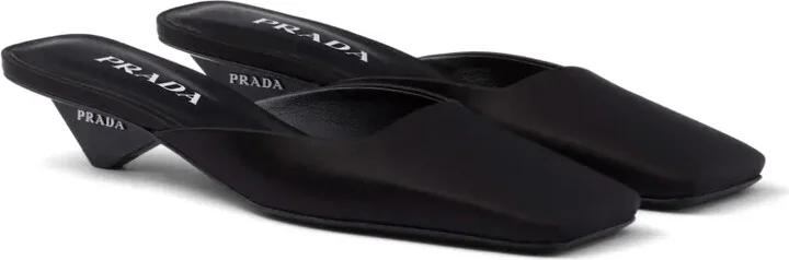 Square-Toe Satin Mules - Image 2