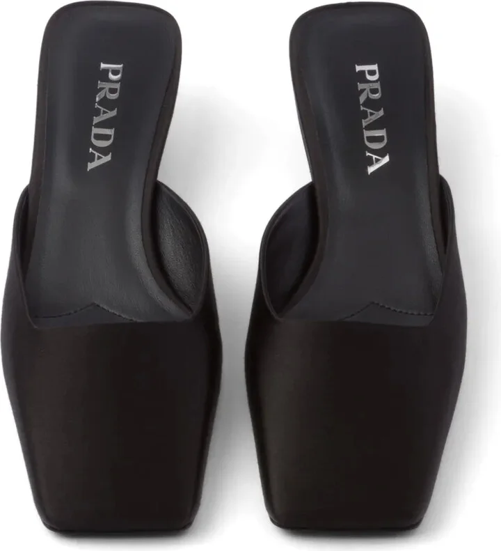 Square-Toe Satin Mules - Image 4