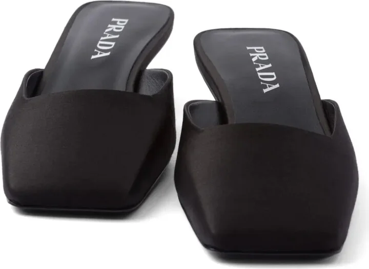 Square-Toe Satin Mules - Image 5