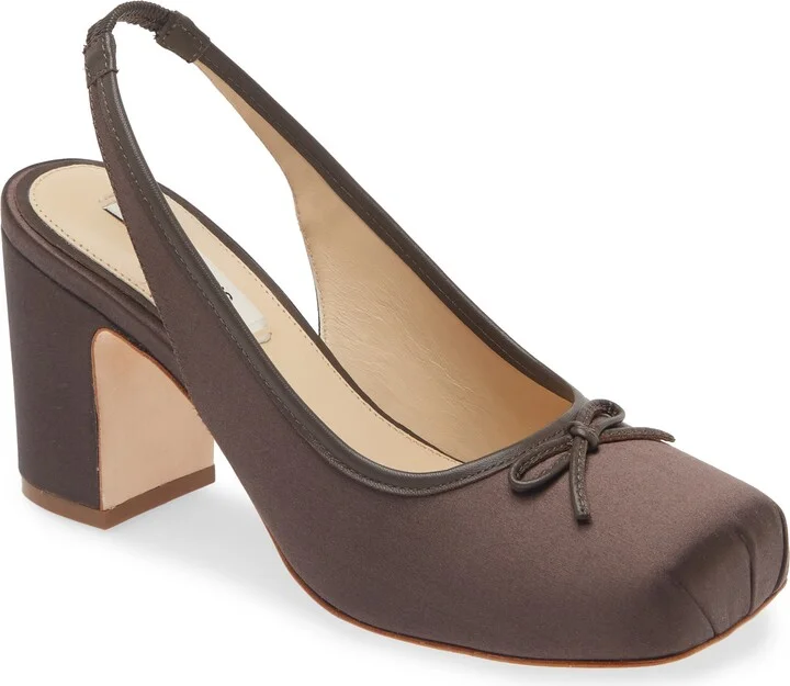 Square Toe Slingback Ballet Pump