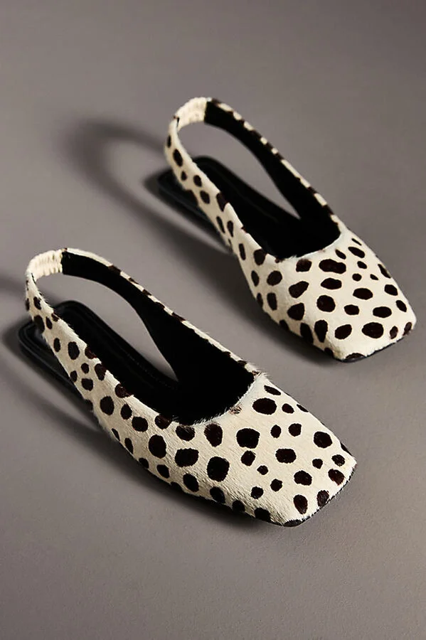 Square-Toe Slingback Flats - Image 4