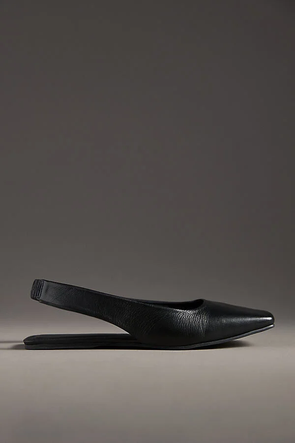 Square-Toe Slingback Flats - Image 2