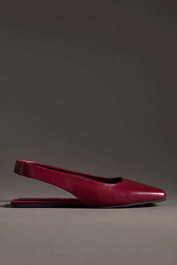 Square-Toe Slingback Flats - Image 2