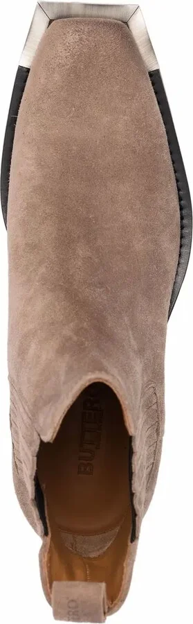 Square-Toe Suede Ankle Boots - Image 4