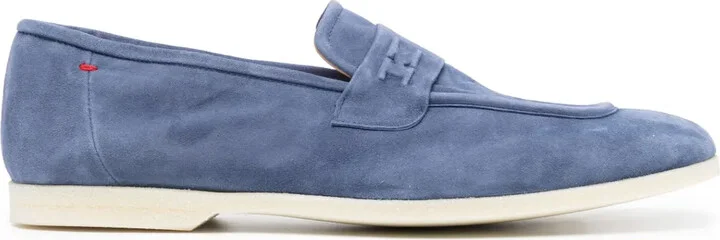 Square-Toe Suede Loafers