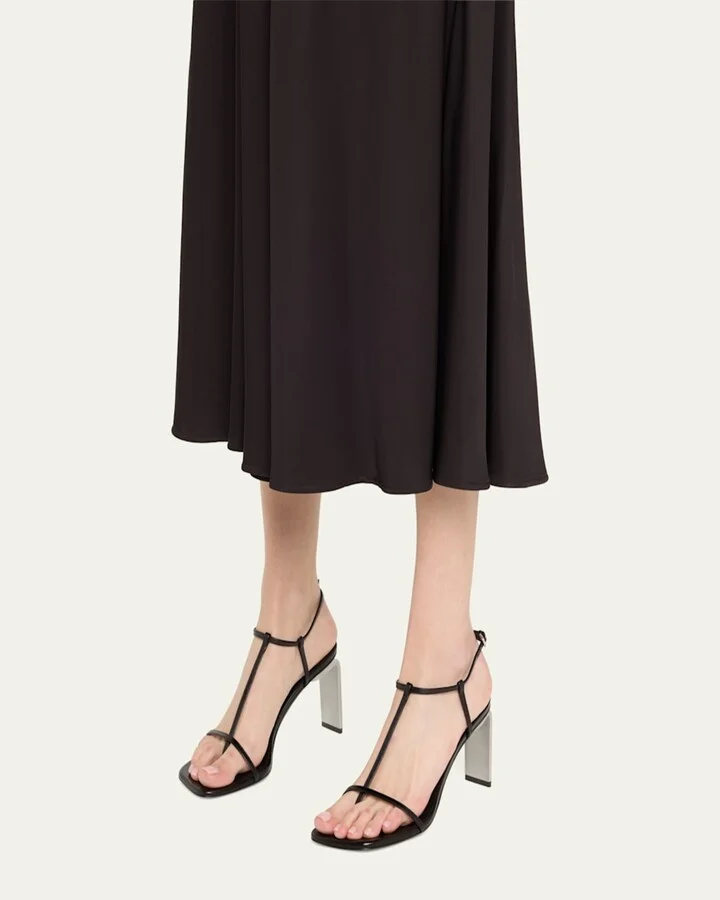 Square-Toe T-Strap Heel Sandals - Image 8