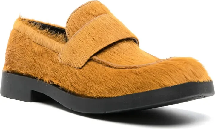 Square-Toe Textured Loafers - Image 2