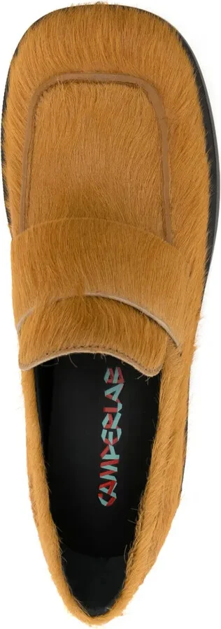 Square-Toe Textured Loafers - Image 4