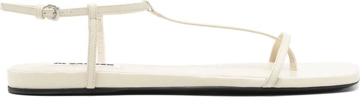 Square-Toe Thong Sandals