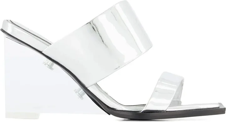 Square-Toe Wedge-Platform Sandals