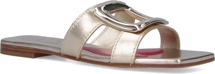 squared Buckle Slide Sandals - Image 2