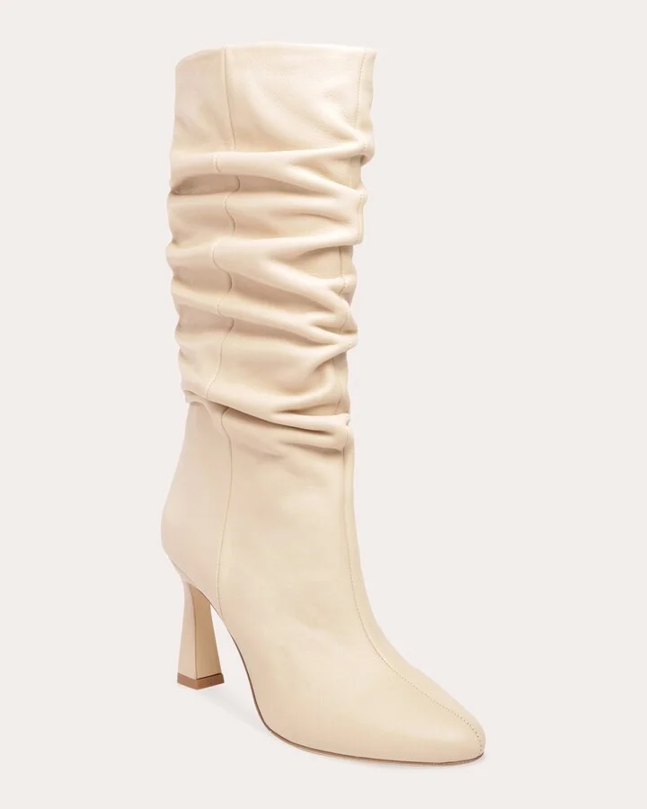 Squeen Ruched Leather Boot - Image 3