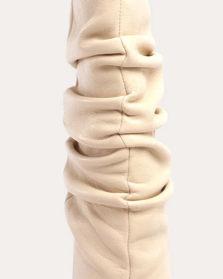 Squeen Ruched Leather Boot - Image 5