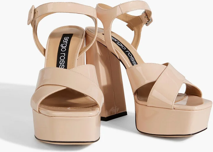 sr Alicia 90 patent-leather platform sandals - Image 2