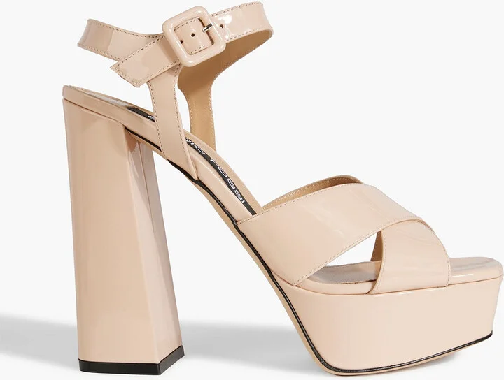 sr Alicia 90 patent-leather platform sandals