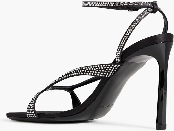 sr Aracne 95 crystal-embellished satin sandals - Image 3