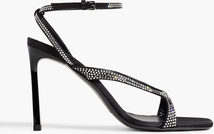 sr Aracne 95 crystal-embellished satin sandals