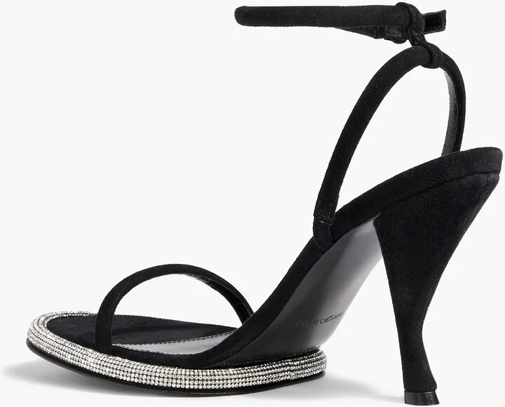 sr Bijoux crystal-embellished suede sandals - Image 3