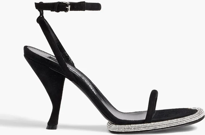 sr Bijoux crystal-embellished suede sandals