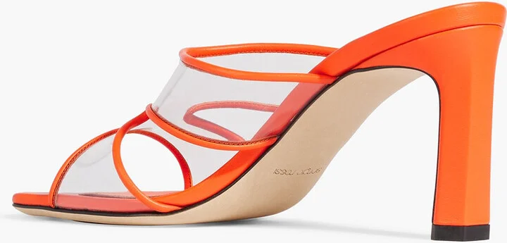 sr Lunettes 80 leather and PVC mules - Image 3