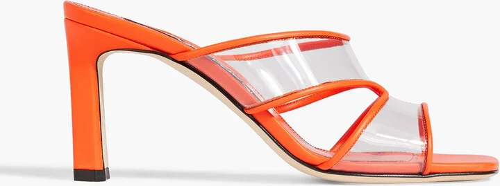 sr Lunettes 80 leather and PVC mules