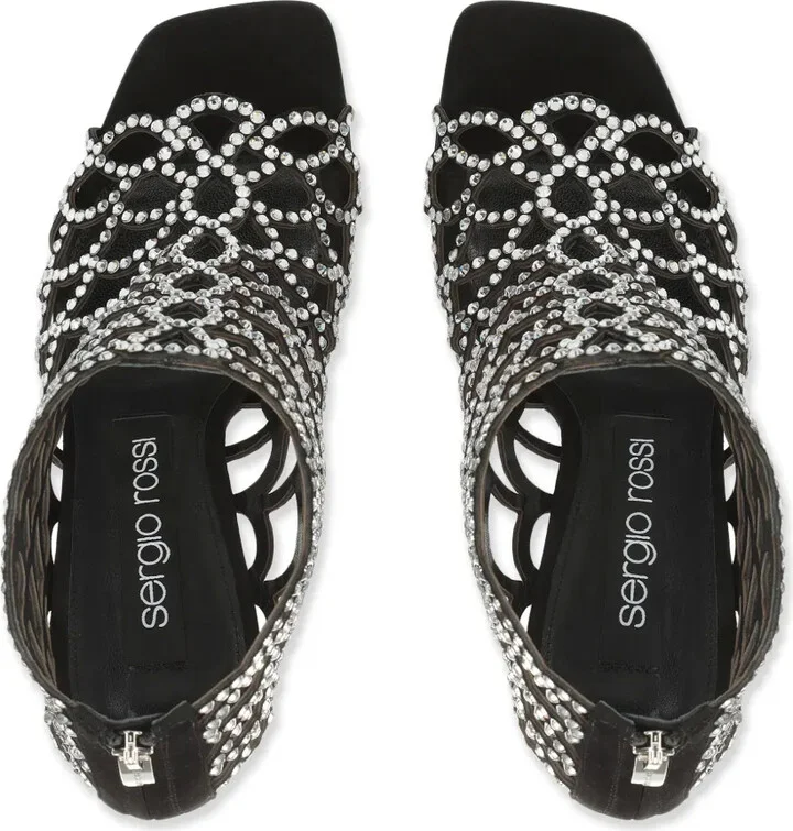 sr Mermaid 100mm rhinestone-embellished sandals - Image 4