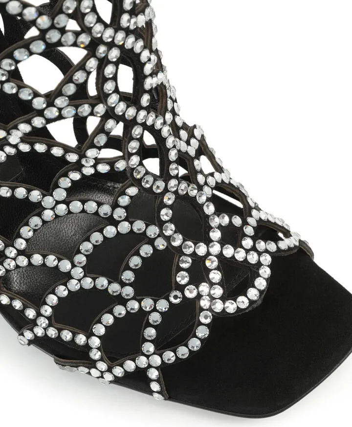 sr Mermaid 100mm rhinestone-embellished sandals - Image 5