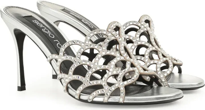 SR Mermaid 90mm leather mules - Image 2