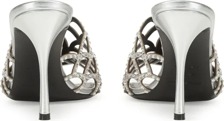 SR Mermaid 90mm leather mules - Image 3