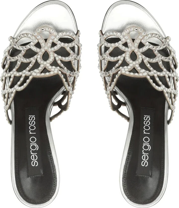 SR Mermaid 90mm leather mules - Image 4